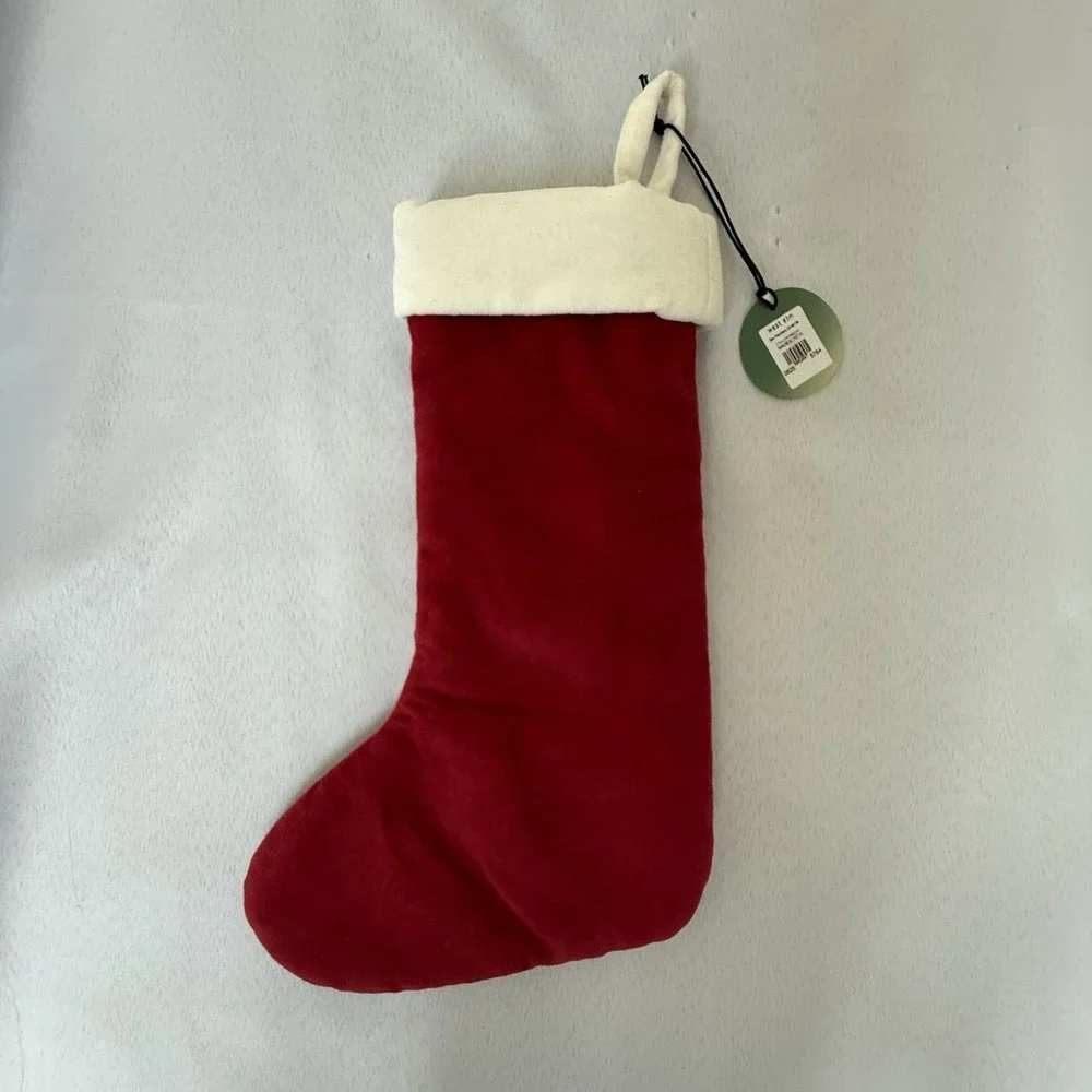 West Elm Velvet Christmas Stocking 